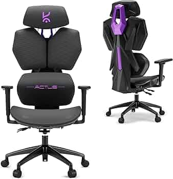 Kreo Premium Gaming Chair – Ergonomic Mesh & Fabric Chairs with Adjustable Armrests, Recline & Lumbar Support, BIFMA Certified (Actus)