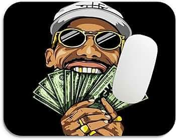 Money Printed Matt Finished Anti-Skid Non-Slip Rubber Base Mouse Pad for Laptop/Computer (230X190X3mm Rectangle)