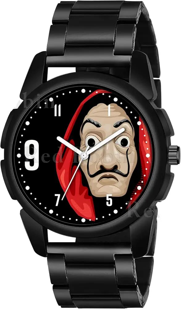 Talgo Analog Stylish Silicon Rubber Strap Wrist Watch for Men and Boys, Pack of 1 - REGULAR-J16-BLK-CDBLK