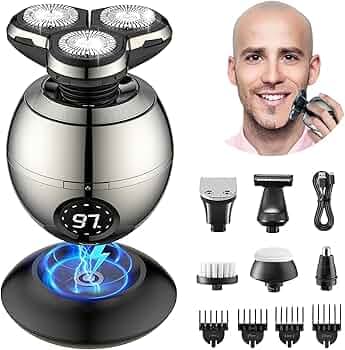 Electric Razor for Men, Professional 5-in-1 Men's Electric Shaver Kit, Wet/Dry Shaver for Men, 3D Floating Heads, Wireless or USB-C Fast Charge