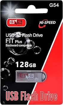 GNS World G-54 USB 3.0 Flash Drive High-Speed FIT Plus Compact Pen Drive Backward Compatible Portable Storage Device for PC Laptop Mac Data Transfer Reliable USB Stick (128.0, GB)