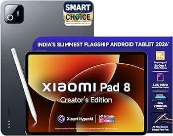 XIAOMI Pad 8 Creator's Edition with Focus Pen Pro [Smartchoice] Flagship Snapdragon 8s Gen 4 |11.2" 3.2K | 12GB, 256GB | Ultra Slim Metal Design | 9200mAh Battery HyperAI | Wi-Fi 7 | Graphite Grey