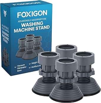 Washing Machine Stand Adjustable for 7kg to 9kg Top Load & Front Load | Fridge Stand & Refrigerator Stand | Anti-Slip, Shock Absorbing, Noise Cancelling Plastic Base