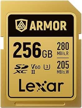 Lexar Professional Armor Gold 256GB UHS-II V60 SDXC Memory Card