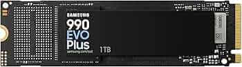 Samsung 990 EVO Plus SSD 1TB, PCIe Gen 4x4, Gen 5x2 M.2 2280, Speeds Up-to 7,150 MB/s, Upgrade Storage for PC/Laptops, HMB Technology and Intelligent Turbowrite 2.0, MZ-V9S1T0BW