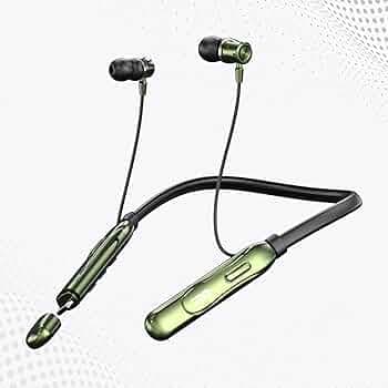 RD M-190 ELEGA Wireless Neckband with 10MM Drivers, Bluetooth v5.3, Playtime Upto 90 Hours, 1-2 Hrs Fast Charging with Type-C Port, Auto Magnetic Connect, Multi-Function Button Green