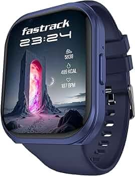 Fastrack Limitless Fs1+ Smartwatch| 2.01" Ultravu Display|950 Nits Brightness|Singlesync Bt Calling|Nitro Fast Charging|110+ Sports Modes|200+ Watchfaces|Upto 7 Day Battery, Navy Blue