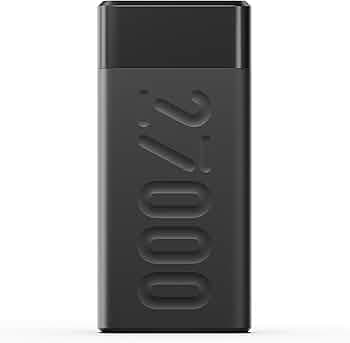 Ambrane 27000mAh Powerbank, 20W Fast Charging, Triple Output (2 USB & 1 Type C), PD, Quick Charge for iPhone, Android & Other Devices, Made in India + Type C Cable (Stylo Pro 27K, Black)
