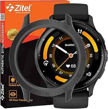 Zitel® Case Compatible with Garmin Venu 3 (45mm), (Does Not fit Venu3S (41mm), Soft TPU Bumper Cover Shell (Without Screen Protector) - Black