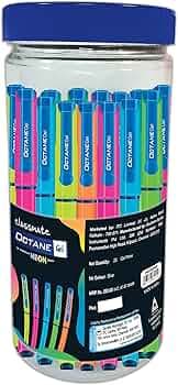 Classmate Octane Neon Gel 25s Jar- 25 Blue Gel Pens| Smooth Writing Pens| Water-proof Ink For Smudge-free Writing| Preferred By Students For Exam & Class Notes| Study At Home Essentials