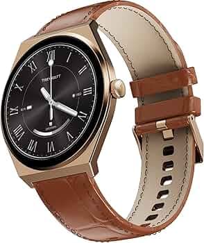 Fire-Boltt Legacy Nova Smartwatch 1.43” Slim Super AMOLED Display 466x466 Pixel Always-On Display Bluetooth Calling, Wireless Charging, Health Tracker for Men & Women Chestnut Leather