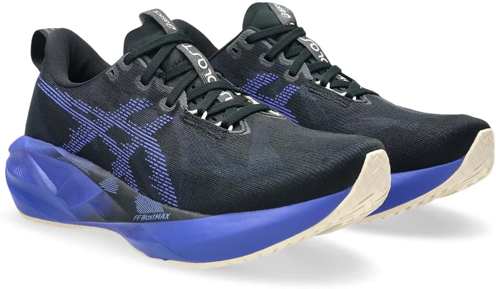 ASICS Mens NOVABLAST 5 Black/Cobalt Burst Running Shoes