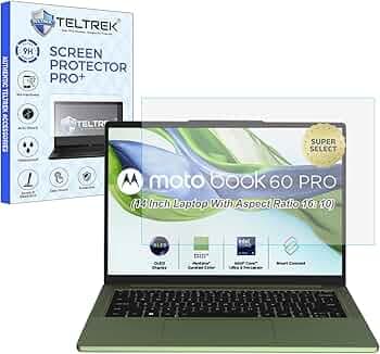 ScreenGuard Compatible With Motorola MotoBook 60 Pro Laptop (14 Inch Laptop With Aspect Ratio 16: 10) Flexible Fiber 9H Hardness Screen Protector Not a Tempered Glass,
