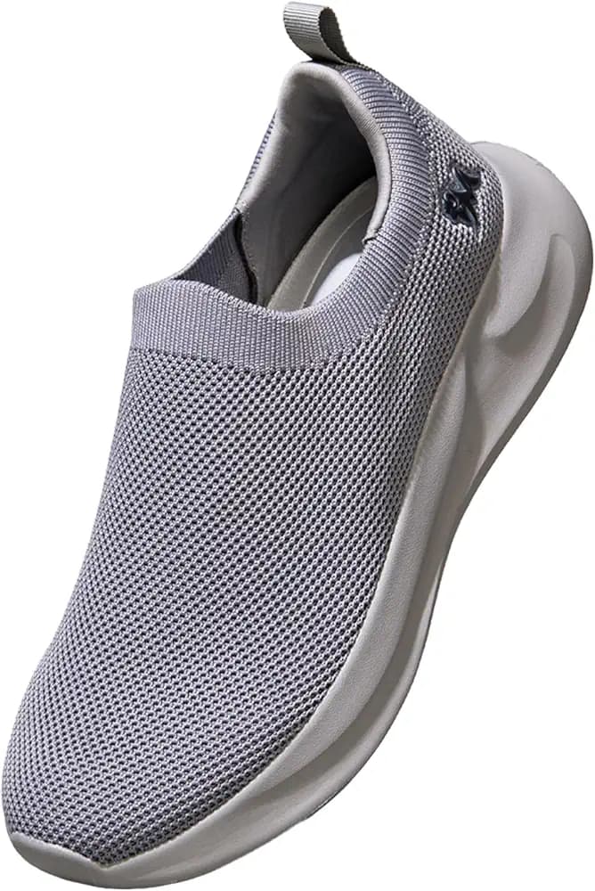 Neeman's ReLive Knit Slip-Ons Renew for Men | Soft Recycled Knit Upper, Lace-Up Fit Support, Dual-Density Cushioning & Rubber Grip Pads | Lightweight Slip-in Casual Shoes
