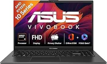 ASUS Vivobook Go 15 (2026),AMD Ryzen 3 30, AMD Radeon iGPU, 8GB RAM, 512GB SSD, FHD, 15.6"(39.6 cm),Windows 11,M365 Basic(1 Year)* Office 2024,Mixed Black, 1.63 Kg,E1504FA-BQ2114WS,Thin & Light Laptop