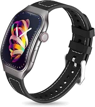 PunnkFunnk Newly Launched Fitrivo SmartWatch 2.01" Curved AMOLED Display, 100+ Watch Faces, Crown Control, 100+ Sports Modes, Health Tracking, Bluetooth Calling, IP67, for Men & Women (Black)