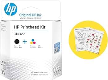 HP GT51/GT52 2-Pack Black/Tri-Color Printhead Replacement Kit
