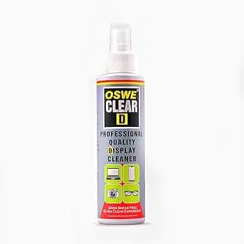Clear D Screen Cleaner Spray 200 ml. Screen Safe Travel Size Kit- for Smart TV, Computer Monitor, Laptop, iPhone, Mobiles, Action Camera | Optical Grade Cleaner with 4 Reusable Wipe Tissues