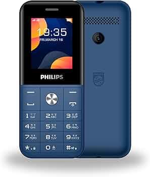 Philips All-New E2102 Sleek & Stylish |Keypad Mobile with 1.77" Screen|1000 MAH Battery | 2030mm Speaker| Wireless FM | Bright Torch| Digital Camera|Blue