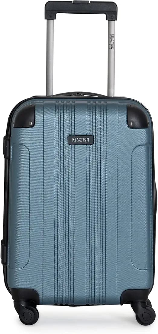 Kenneth Cole Plastic Out of Bounds, Granite Blue, Spinner 20-Inch Carry On, Out of Bounds Hard Trolley Bag, 36.83 cm