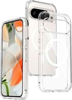 CaseLord Back Cover for Google Pixel 10 | MagSafe Compatible | Shockproof Transparent Case | Slim & Protective Bumper Cover | Anti-Scratch, Wireless Charging Support (White Edges-23226)