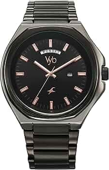 Fastrack Vyb Orion Quartz Analog Black Dial Watch for Men