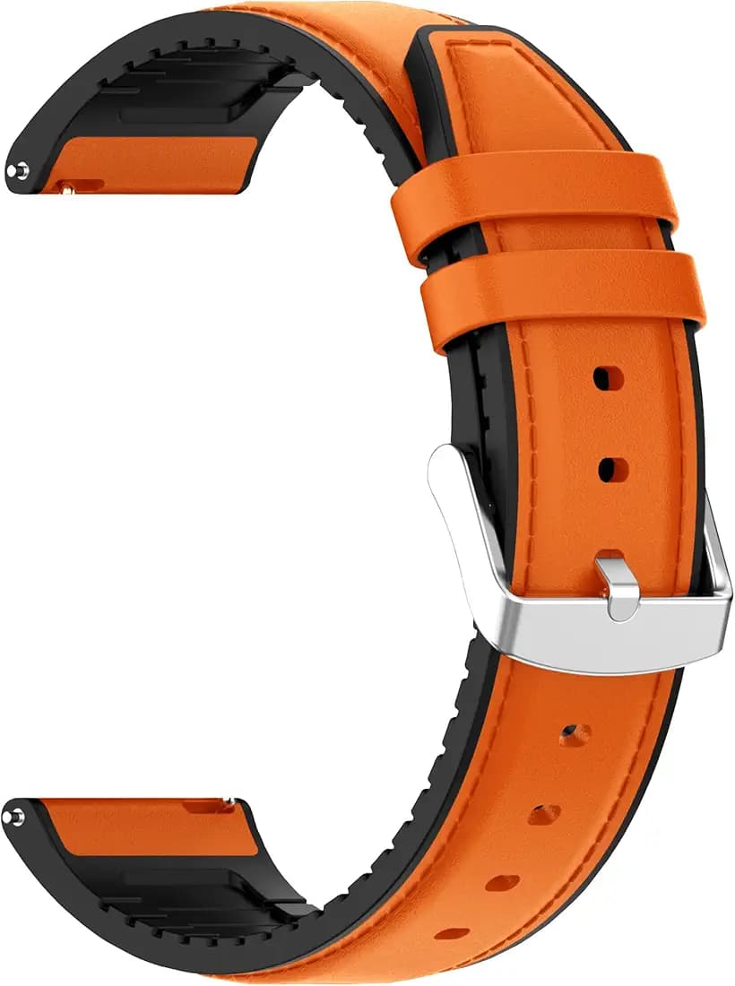 ACM Watch Strap Leather Silicone 22mm compatible with Razer X Fossil Gen 6 Smartwatch Belt Luxury Band