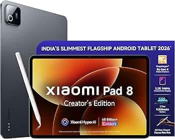 XIAOMI Pad 8 Creator's Edition with Focus Pen Pro [Smartchoice] Flagship Snapdragon 8s Gen 4 |11.2" 3.2K | 12GB, 256GB | Ultra Slim Metal Design | 9200mAh Battery HyperAI | Wi-Fi 7 | Graphite Grey