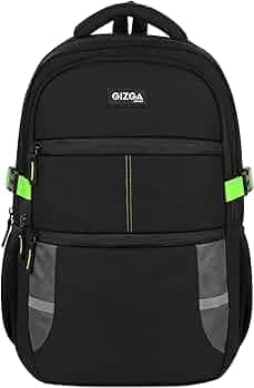 Gizga Essentials 30L Laptop Backpack with Raincover Fits Upto 16 Inch Laptops for Men & Women| Water-Resistant, Multi-Compartments, Padded Straps, Bottle Holder| Travel Bag for College & Office(Black)