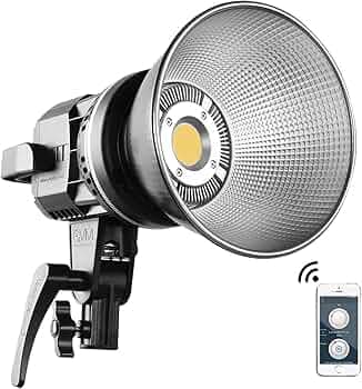 GVM 80W CRI97+ Video Lights with Bowens Mount Color Temperature 5600K Dimmable LED Continuous Lighting Spotlight Photography Shooting Light with Reflector (80W+Filter)