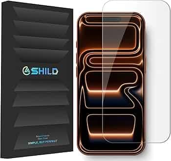 SHILD Borderless Military-Grade Gorilla Tempered Glass for iPhone 17 Pro / 17 / 16 Pro | Transparent | Case-Friendly | Full Screen Coverage | 9H Hardness | HD Clarity | Installation Kit Included | Pack of 1