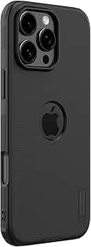 Nillkin Back Case for Apple iPhone 16 Pro Max (6.9'' Inch) Super Frosted Shield Pro Hard Back Soft Border (PC + TPU) Shock Absorb Cover Raised Bezel Camera Protect PC with Logo Cut Black Color