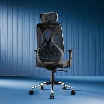 Vergo Transform Prime Ergonomic Mesh Office Chair, High Back, Lumbar Support, 2D Armrests, Synchro Tilt-Lock Recline, Heavy-Duty Metal Base, WFH/Study/Gaming (Black)