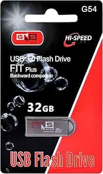 GNS World G-54 USB 3.0 Flash Drive High-Speed FIT Plus Compact Pen Drive Backward Compatible Portable Storage Device for PC Laptop Mac Data Transfer Reliable USB Stick (32.0, GB)