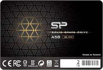 SP Silicon Power Ace A58 2TB 2.5 Inch SATA III SSD, 3D NAND with SLC Cache, Up to 500MB/s, Internal Solid State Drive for Desktop Laptop Computer