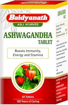 Baidyanath Asli Ayurved Ashwagandha Tablet | Immunity Booster | Antioxidant | Rejuvenate Mind & Body - 60 Tablets