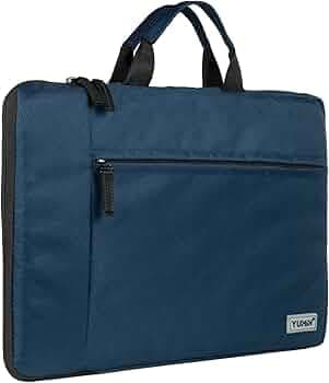 Yumin Polyester Laptop Sleeve Bag Case Cover Pouch 16 inch for MacBook HP Dell Lenovo Surface Pro Asus Acer Ultrabooks for Men Women with Handle (Blue)
