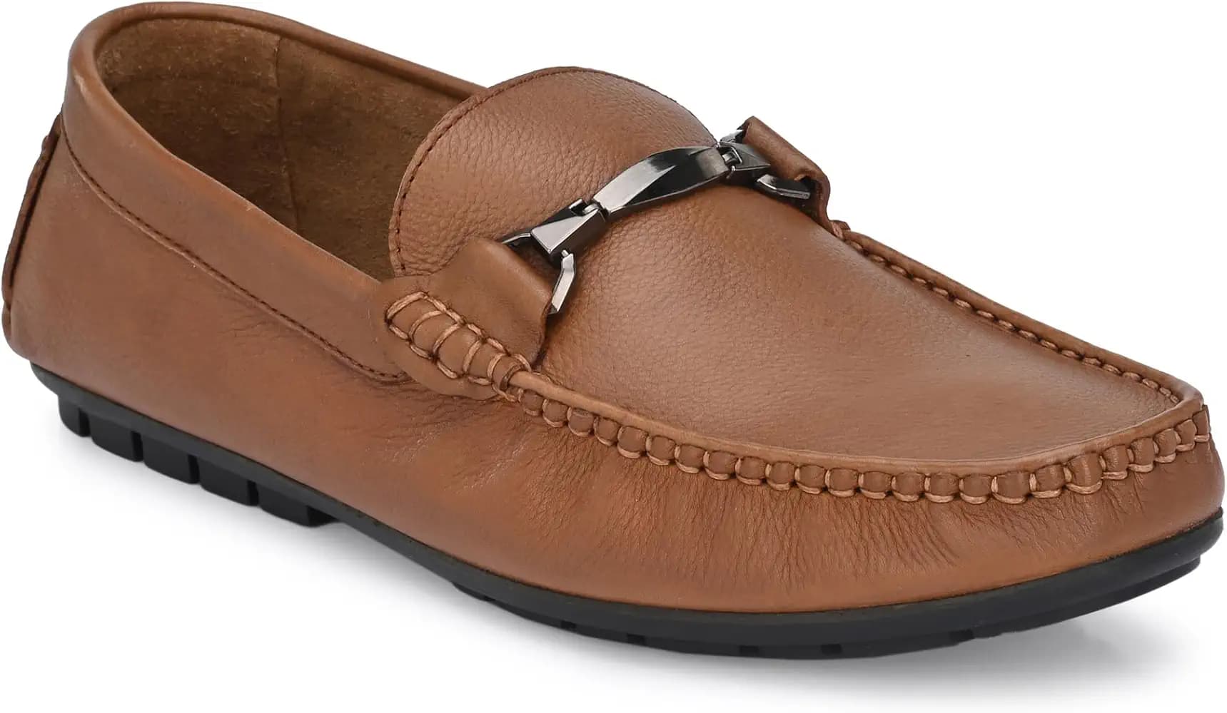 egoss Ultimate Socks Premium Genuine Leather Casual Stylish Loafer with Soft Cushioned Insole & Trendy Non Lace-Up Design, Formal Footwear for Men