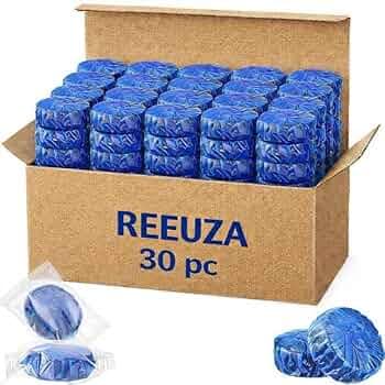 Automatic Toilet Tank Cleaner Tablets – Blue Toilet Bowl Freshener, Removes Stains & Odor (30)