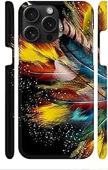 Colorful Pigeon Feathers | Designer Printed Hard Back Cover for Apple iPhone 15 Pro Max Premium, Attractive, and Uniquely Crafted Smartphone Case