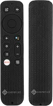 SHOPOFLUX Silicone Remote Cover Compatible with Oneplus Q Series/U Series / Y1S / Y1S Edge Smart LED TV Remote (Black)