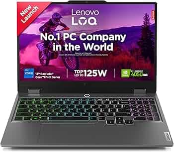 Lenovo LOQ Intel Core i7-13645HX | NVIDIA RTX 4050 6GB (16GB RAM/512GB SSD/144Hz Refresh Rate/15.6" (39.6cm)/Windows 11/Office Home 2024/3 Mon. Game Pass/Grey/1.8Kg), 83DV01FYIN Gaming Laptop