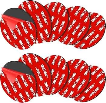 Double Tape for Car Dashboard, 10PCS 3M Double Side Tape Heavy Duty, Dash Cam Adhesive Sticker, Electrostatic Sticker for Dash Cam, Reusable Dashboard Adhesive for Car Glass