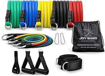 JoyBand Resistance Band Set with Handles for Home Workout | Premium Resistance Tube for Strength Training, Stretching & Weight Loss | Full Body Fitness for Men & Women