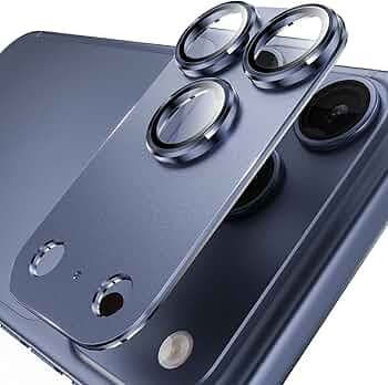 YWXTW Designed for iPhone 17 Pro Max Camera Lens Protector, [1:1 Perfect Fit] Full Coverage Matte Metal Tempered Glass Camera Screen Cover Accessories Case Friendly (Deep