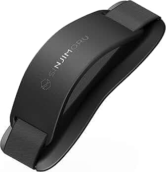 Sinjimoru Phone Grip with Silicone Band – Comfortable One-Hand Holder & Kickstand for Smartphones, Tablets, and eReaders for iPhone, Android, and Kindle Sinji Grip Silicone Black