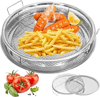 2 Pack Silicone Pots for Air Fryer, 7.9'' Reusable Liner Bowl Basket Tray Accessories for COSORI Instant Vortex Ninja Chefman Ultrean GoWISE Power XL Steamer Oven Microwave