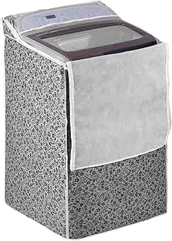 Ampereus Whirlpool Back Panel Top Load Washing Machine Cover Suitable For 6.0 Kg, 6.2 Kg, 6.5 Kg, 7 Kg,7.2 Kg, 7.5 Kg (56Cms X 58Cms X 95Cms) Grey - Plastic