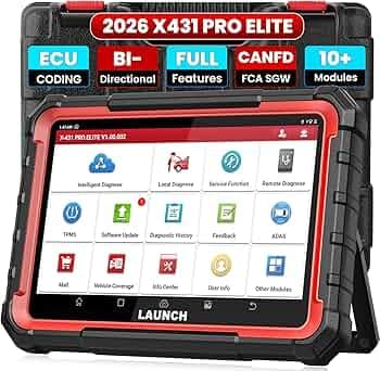 LAUNCH X431 PRO Elite 2026 New Bidirectional Scan Tool, 38+ Reset, ECU Coding, All-in-One Full System Diagnostic Scanner, CANFD&DoIP, FCA AutoAuth, VAG Guide,Same as Pro3s+ 5.0,2 Years Free Update