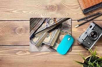 ZORI Money Dollar Bundle Print Gaming Mouse Pad - Computer Laptop PC| Work from Home/Office | Anti-Skid, Anti-Slip, Rubber Base | (Money_Dollar_Bundle)
